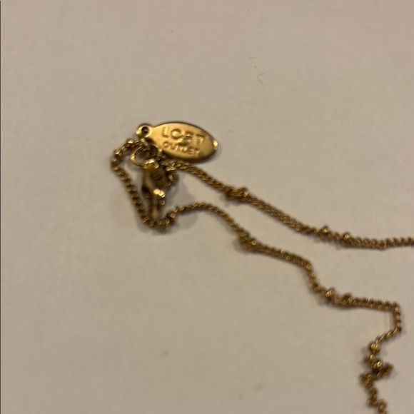 LOFT Blue and Gold Necklace with Turquoise Color Pendant - Picture 4 of 4